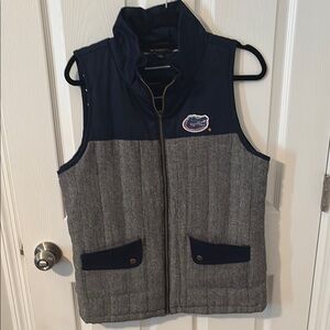 Gameday Couture Navy and White Striped Vest